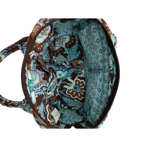 Vera Bradley Java Blue Dome Satchel Hand Bag - Picture 5 of 12